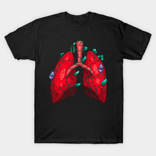 Human’s lungs in plants T-Shirt by Izzzzman